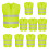 10Pack High Visibility Safety Vest for Traffic Work, Running, Security Guard,Construction Vest with 2 Reflective Strips 1