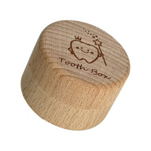 Infant Baby Tooth Holder Wood Deciduous-tooth fairy pattern