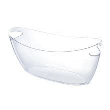 Cubo de Hielo Acrílico Transparente de 5 L, , para Champán, Vino, Cerveza, Bebidas, con Pala para Fiestas en Bares y Casas.