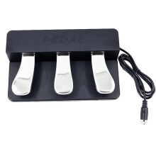 Portable 3-Foot Pedal Unit Soft Sostenuto Damper Sustain Pedal with Non-Slip Base for Electronic Digital Pianos