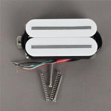 Pastilla Humbucker de Cerámica Blanca para Guitarra Eléctrica, Doble Riel, Hot 14K/7K