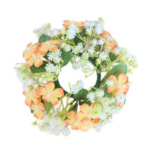 4-Piece Wreath, Small Bohemian Style Wreath, Suitable for Pillars, Weddings, and Home Table Decorations. Orange