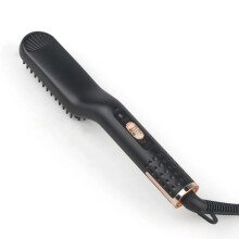 Kit de Escova Elétrica Aquecida para Barba Masculina: Alisador e Modelador de Cabelo com Plugue Bivolt (UE)