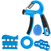 Verstellbares Gripper-Set Fünf-Finger-Puller Handgelenktrainer Fitness Fünfteiliges Set Blau