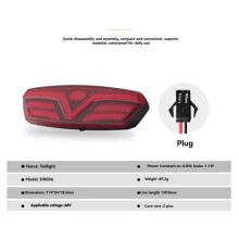 Scooter Light High Brightness Saving LED Brake Warning Lamp 48V Electric Scooter Brake Warning Lamp for Outdoors