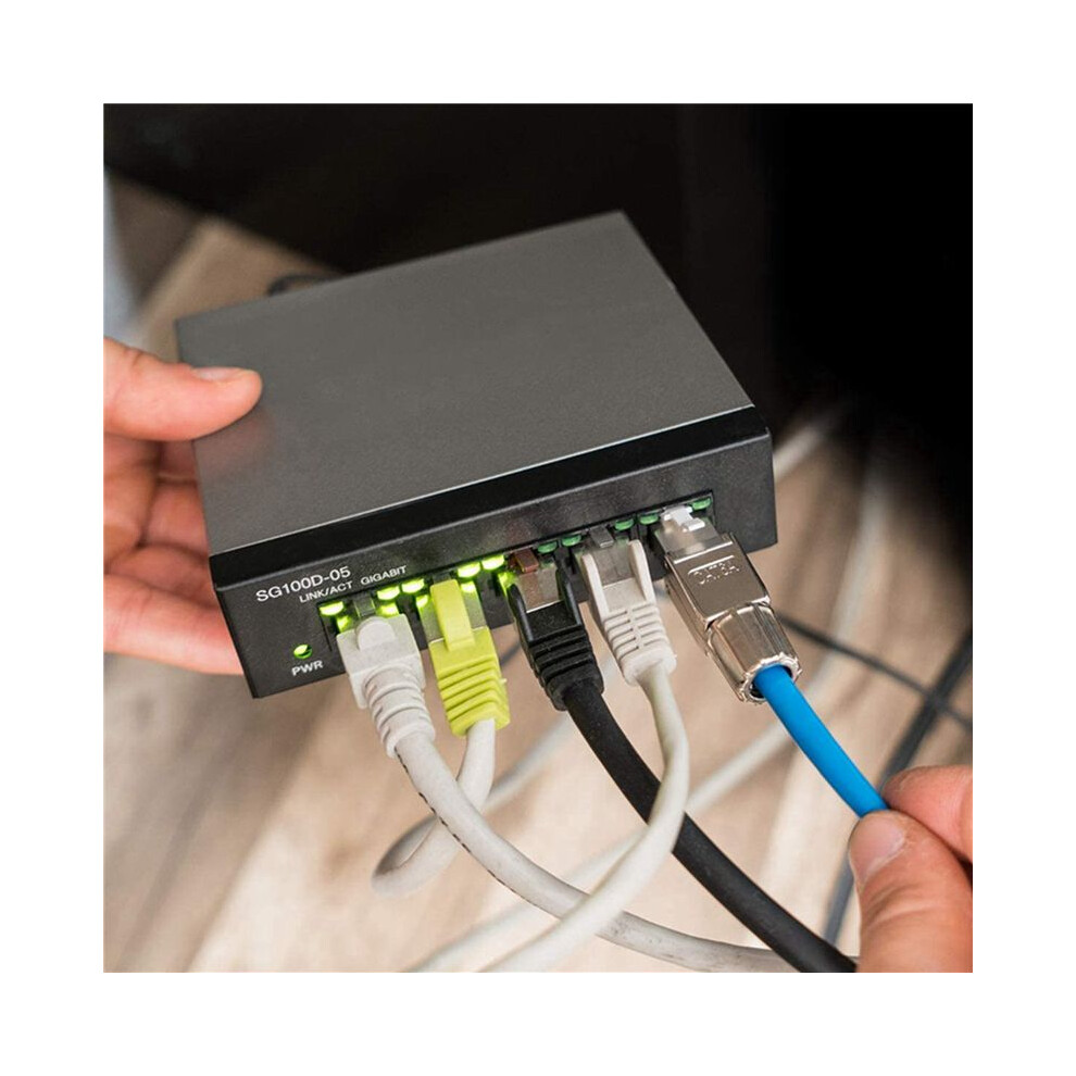 Rj45 Network Connector Pack Set Of 12 Cat6a Rj-45 Network Connectors -Shielded Cat 6A Ethernet Cable Strain Relief Plugs 4711826713987