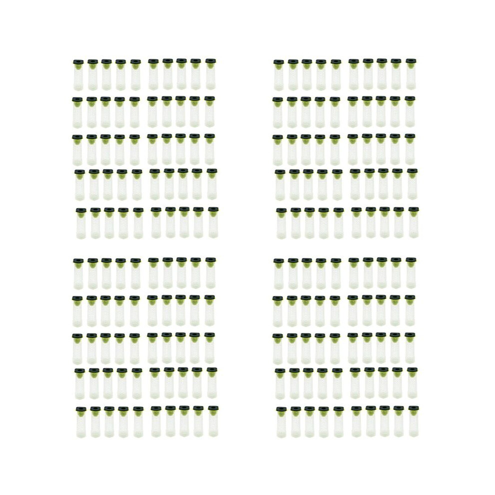 200 Pcs Queen Bee Roller Cage - Plastic Beekeeping Queen Cup Kit Queen Bee Roller Cage Back Cup Holder Beekeeping Tools 4712562059025