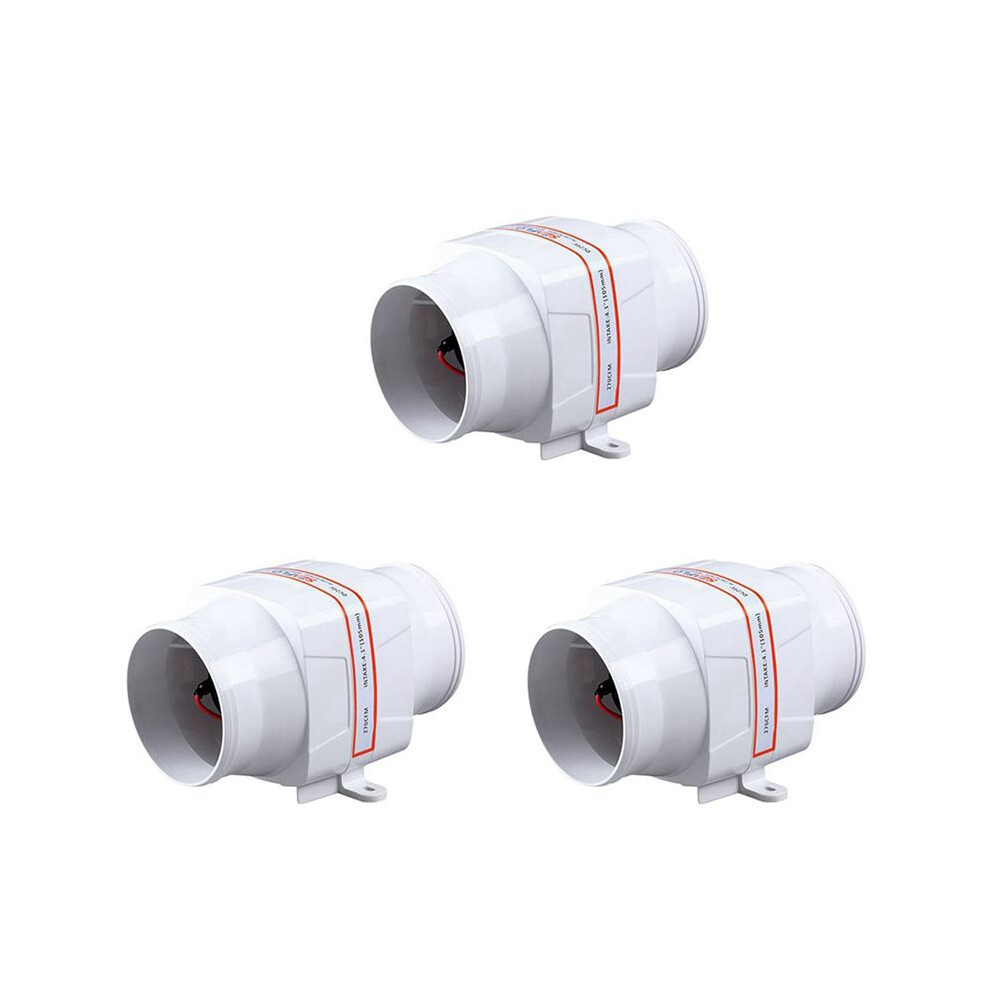 3X Seaflo 4 Inch In- Marine Bilge Air Blower 12V 270 Cfm Quiet Boat White 4711689746139
