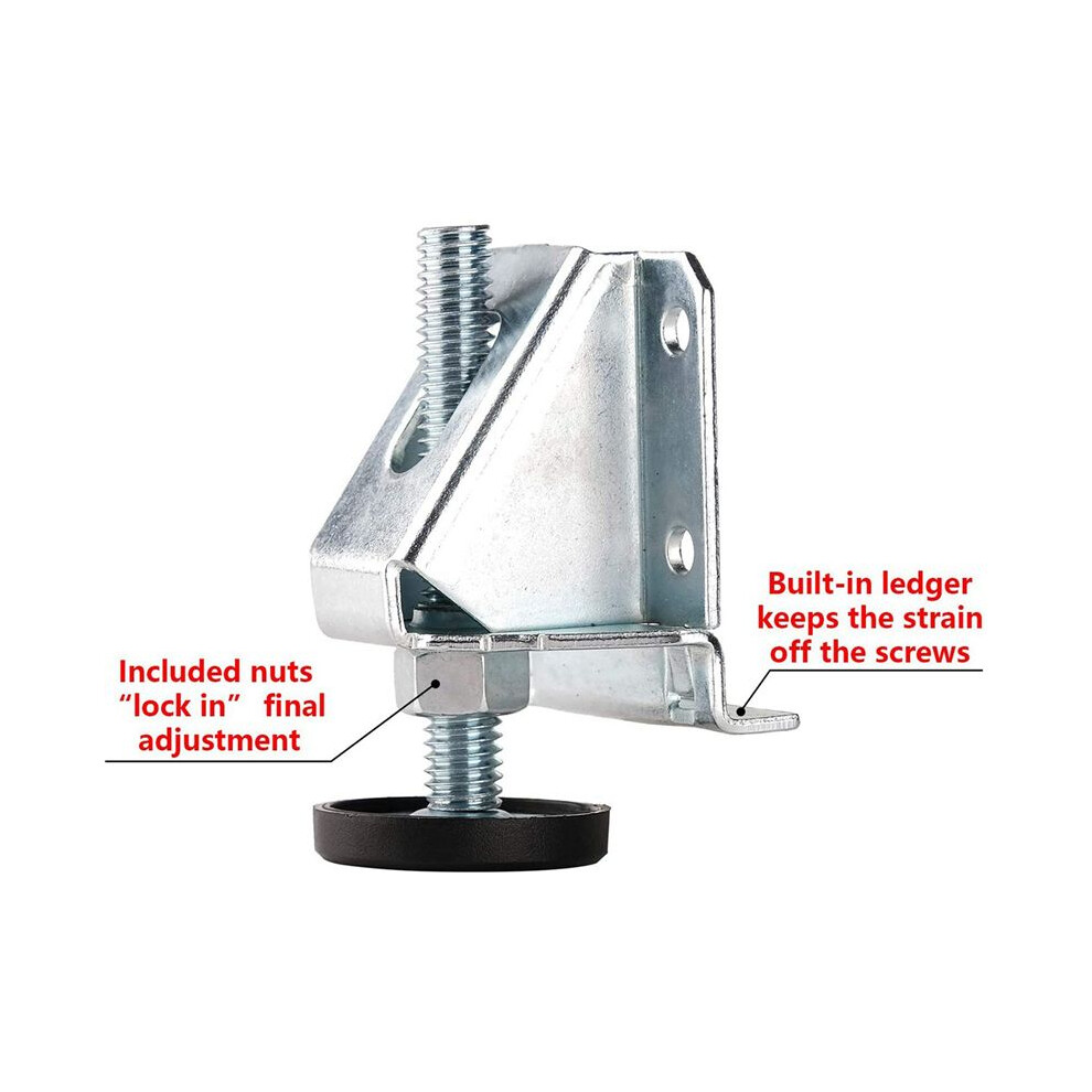 12X Leveling Feet Heavy Duty Furniture Levelers Adjustable Table Leg Leveler With Lock Nuts 4713645711137