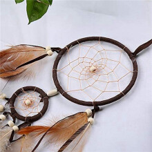 6X Dream Catcher Brown Decorative Dream Catcher Living Room Dream Catcher for Wall Hanging, Decoration, Festival, Gift