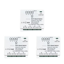 3X 4CH EWeLink WiFi RF433 85-265V 2,4G WiFi Smartlife Home Automation Module för IFTT Alexa Home