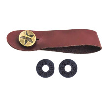 Gitaarband houder knop Safe Lock Gitaar nekband knop PU-bruin