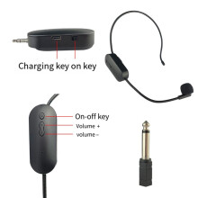 2X 2.4G Wireless -Mounted Lavalier Microphone Set Transmitter with Receiver for Amplifier Voice Speaker 1 to 2
