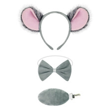 Koala Themed Hair Clips Kids Party Wear-Gray Koala Three Pie