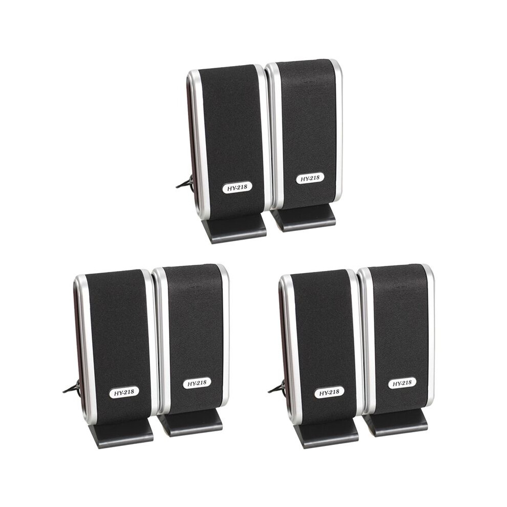 6 Pcs Usb Computer Speakers Portable Speaker Stereo 3.5Mm With Ear Jack For Desktop Pc Laptop 6031002814108