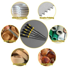 Kleines Metallhandfeilen-Set, 6,3 Zoll, 10-Teilig, Nadelfeilen Aus Legiertem Stahl mit Hoher Festigkeit, Rund, Halbrund, Flach, Quadratisch, Dreieckig