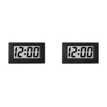 2X Clock Triangle LED Screen Lectronic Digital Alarm Screen Desktop Clock for Home Office Table Bedroom Decor Black