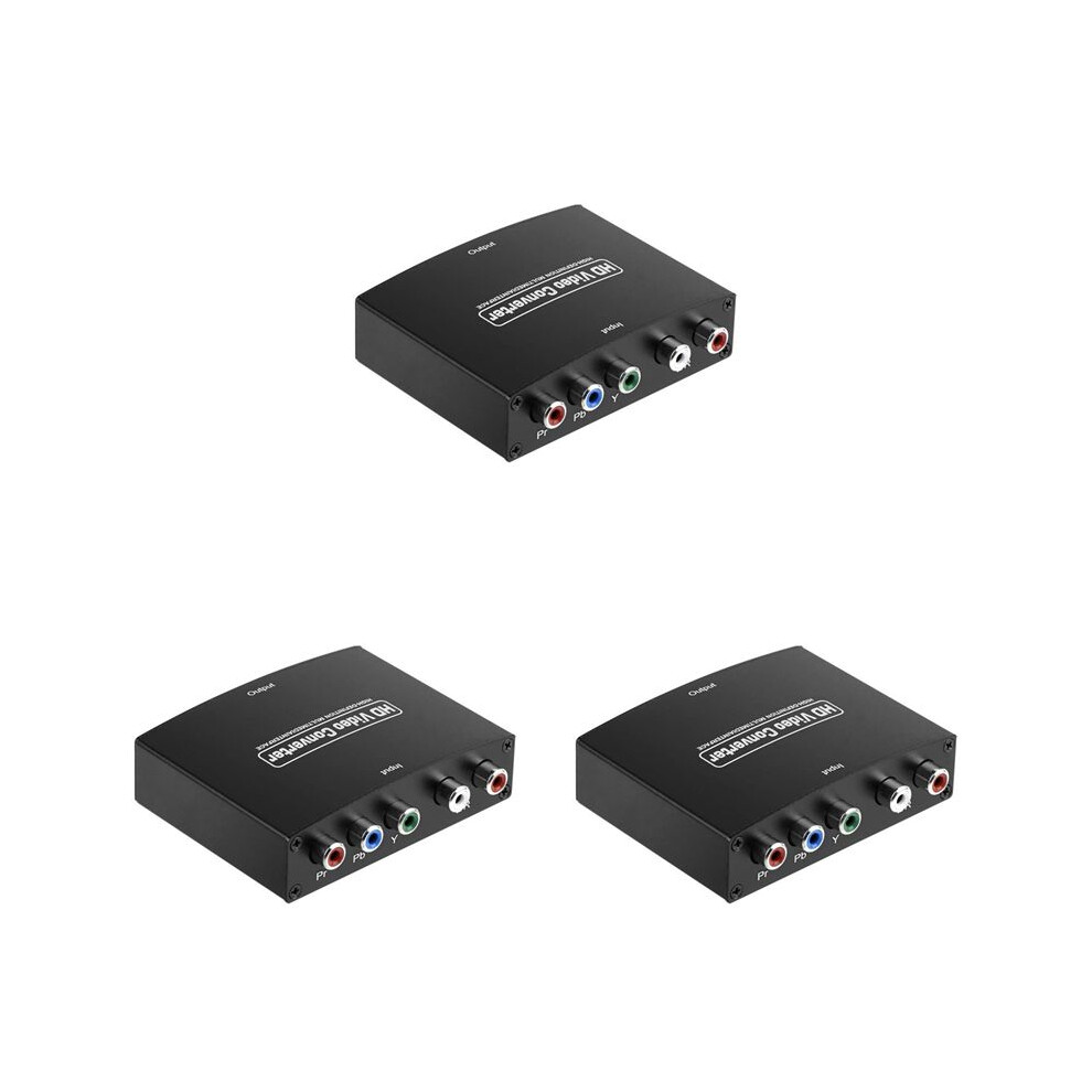 3X Ypbpr To Component To -Compatible Hd Converter Ypbpr+L/Raudio To -Compatible Converter 4713935446701