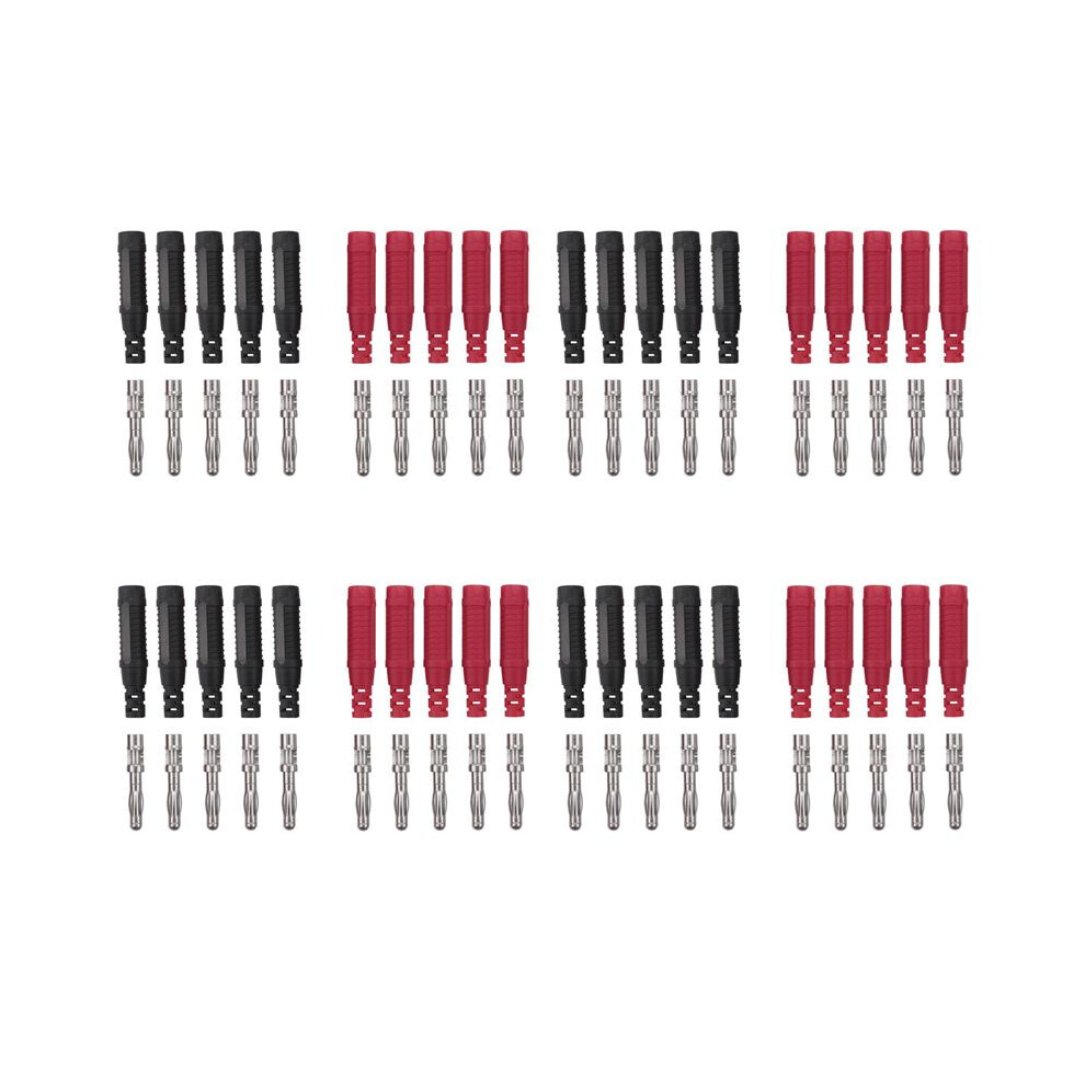 40Pcs 4Mm Banana Plugs Solder Diy Banana Plug Male Connectors Adapters For Multimeter Test Leads Probes 6033677627922