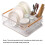 Dish Drying Rack with Wooden Handle,Multifunctional Kitchen Tabletop Drainer - Rust, Space Saving Organizer 4