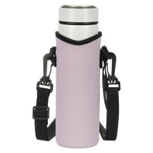Neoprene Water Bottle Sleeve with Strap, 12 Oz Insulated Water Glass Bottle Carrier Bag Collapsible-Drink Bottle Sleeve
