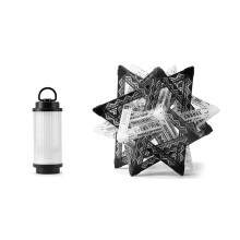 ISE MOUNT Campingleuchte Polar Star Color Lampenschirm Gold Flacher Zucker Lampenschirm Campingleuchte + Schwarz-Weiß Lampenschirm