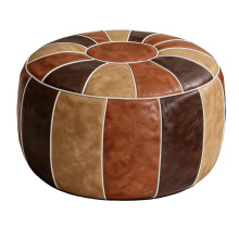 Pouf Contenitore Marocchino Non Imbottito, Poggiapiedi, Ottomano, Seduta In Similpelle Fatta A Mano, Poltrona A Sacco da Pavimento, Poggiapiedi