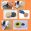 Kit de Roda de Polimento de 3 Polegadas, para Amortecedor de Bancada/Moedor de Bancada, Furo de Roda de Polimento de 3/8 Polegadas, Kit Adaptador de 7