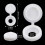 200 Pcs Screw Cap Plastic Hinged Screw  Covers Screw Cover Caps Snap- Replacement Screw Decorative Covers (White) 7