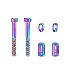 RISK M5x40mm Soporte para Ciclocomputador Tornillos de Fijación para Potencia de Bicicleta de Carretera y MTB Soporte para Velocímetro Tornillos de