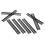 8 PCS Polymer Soft Easy Install Ladder, 18 Slots,Black 1