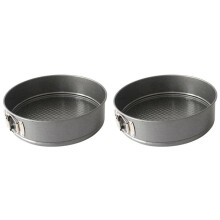 2X Moule à Gâteau Rond Étanche avec Moule à Gâteau Rond avec Fond Amovible (7 Pouces)