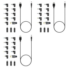 3X Cavo di Alimentazione da USB A CC Cavo di Ricarica Universale da USB A Jack CC Cavo di Alimentazione con 39 Connettori Intercambiabili