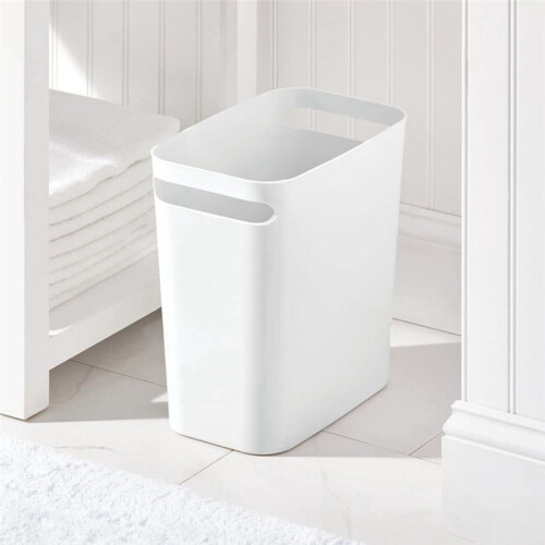 2Pack Plastic Trash Can Wastebasket, Classic Garbage Container Recycle Bin for Bathroom, Bedroom, Kitchen, Home Office 1
