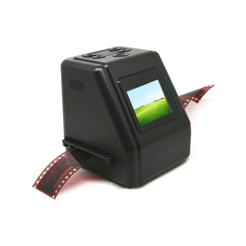 Film Slide Scanner Convert 135 126 110 Films Slides To Negatives Color Jpg Photos 22Mp With 2.0In Lcd Screen Black/White 4712810551509