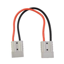 Conector de Extensão para Carregamento de Bateria Anderson 6mm 2 de 50A com Plugue de Encaixe Duplo, 6 Quadrados, 30cm/50cm