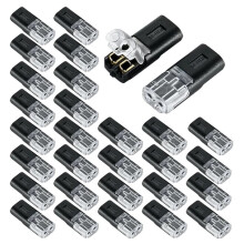 Conjunto de 30 Conectores Elétricos Sem Ferramentas para Luzes LED, Reboques e Projetos de Bricolagem
