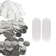 200 Set di Parti di Bottoni Posteriori con Perno da 3 Pollici 75 mm per Macchine per La Creazione di Bottoni, Parti di Badge per Bottoni Rotondi DIY
