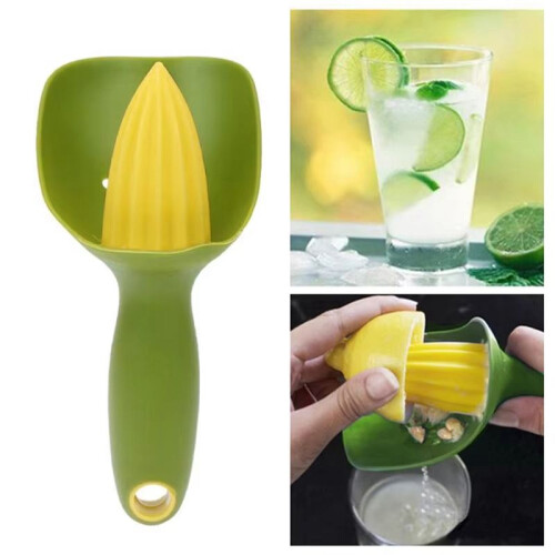 Manual Juicer Plastic Kitchen Citrus Juicer Handheld Orange Lemon Portable Fruit Press Cut Kitchen Green 1