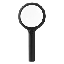 Handheld Illuminated Magnifier 30X Portable Reading Magnifying Glass with 3 Lighting for Seniors, Low Vision, Inspection