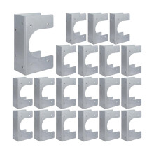 10pcs Stud Shoes for 2X Studs, 16-Gauge Galvanized Stud Shoes, 6.25" Height, 1.5" Width, Fits to 2 3/8" OD Pipes