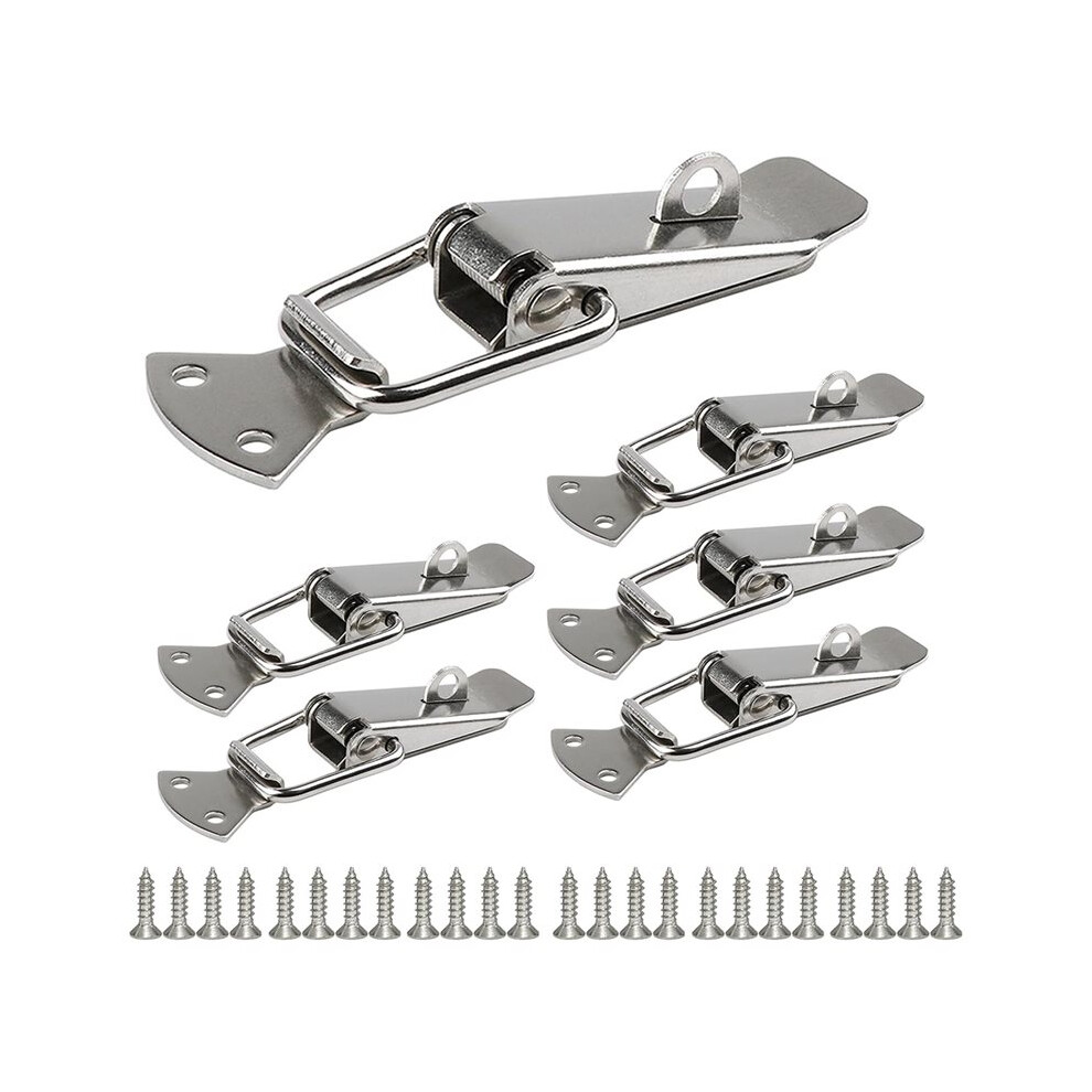 Photos - Door Lock 10Pcs Spring Loaded Toggle Catch, Stainless Steel Spring Toggle Lock with Padlock Hole for Cabinet, Wooden Case Medium