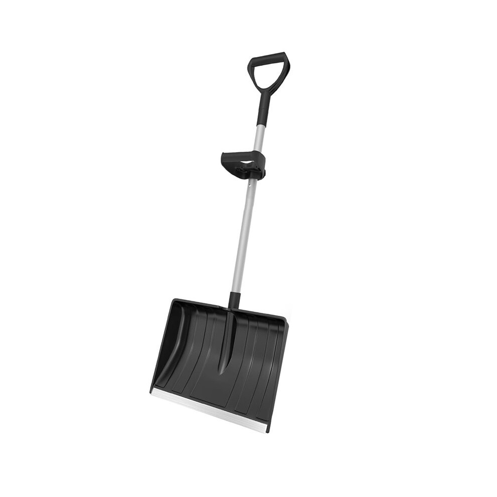 Snow Pusher Shovel For Driveway Car Garage, Snow Removal Plow With D-Grip Handle Aluminum Strip, Ergonomic 4713318927070