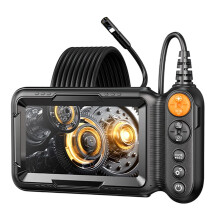 IPS Screen Endoscope 8mm 1080P HD Dual Lens Endoscope IP67 Waterproof Semi-Rigid Cable Pipe Inspection Camera