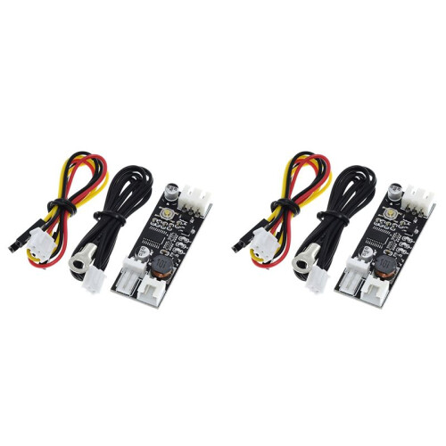 2X Single 12V 0.8A  PWM 2-3 Wire Fan Temperature Control Speed Controller Chassis Computer Noise Reduction Module