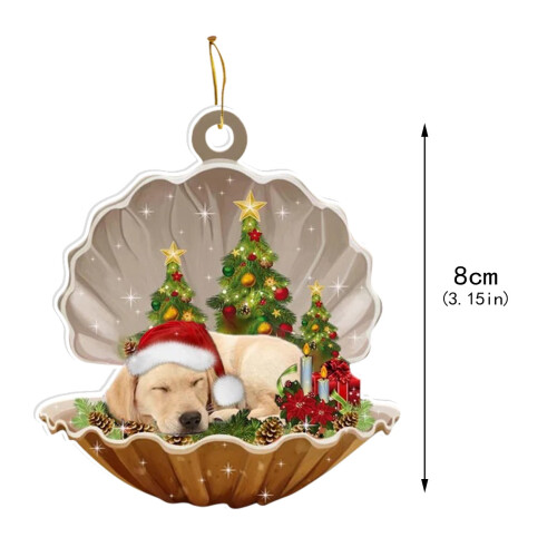 Décoration de Noël Chien endormi Finition nacrée 1 pièce 2