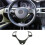 2X Coprivolante Decorativo per Interni Auto per  Serie 3 E90 E92 E93 2005-2012 LHD 4