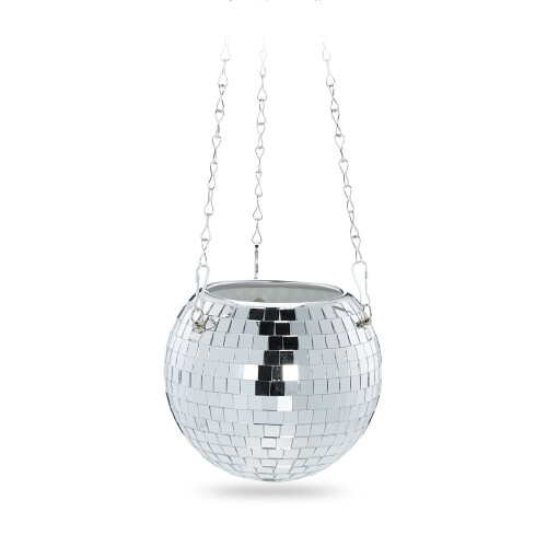Disco Ball Hanging Plant Pot - Mirrored Light Effects