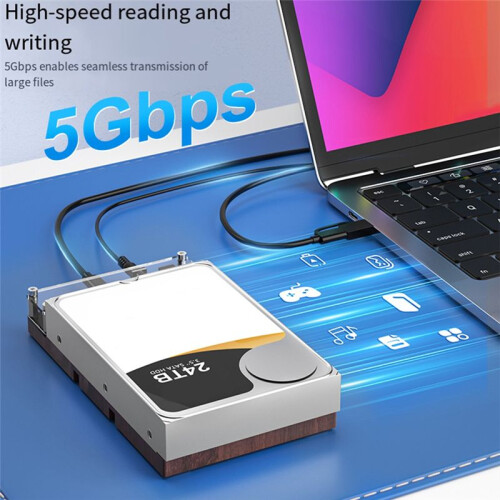 Atualize o Gabinete de Disco SSD SAS/ de 2,5/3,5 Polegadas para Gabinete de Disco Rígido SAS   para Estação de Encaixe de HDD USB 3.0 UE 2
