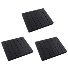 3X Support de Stockage de Plateau de Mèches de Routeur de 110 Trous pour Fraises à Tige de 1/4 Pouce 1/2 Pouce Organisateur de Bits Brill